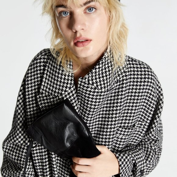 NWT ZARA Black Crossbody Leather Bag - Picture 7 of 10